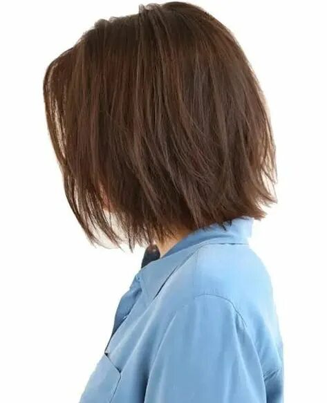 Рваное каре фото вид сзади Trendy Short Hairstyles with Straight Layers