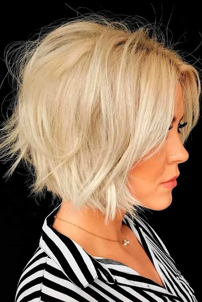 Рваное каре на короткие волосы фото 19 Chic And Trendy Styles For Modern Fine Hair Short Bob Haircuts Messy blonde b